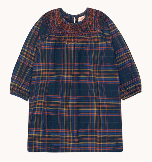 Smocked Flannel Dress