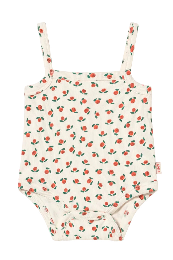 Tiny Roses Ribbed Sleeveless Body