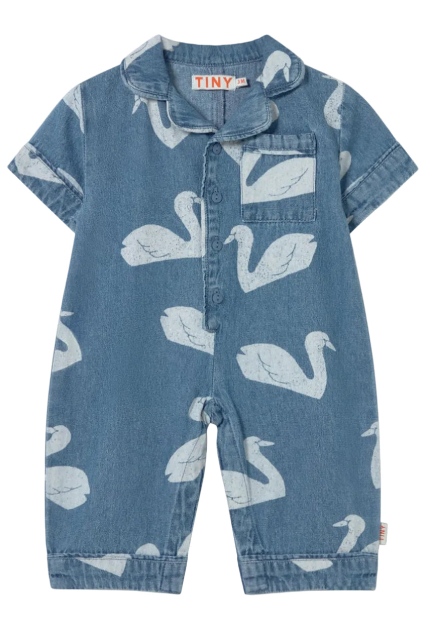 Big Swans Baby One Piece
