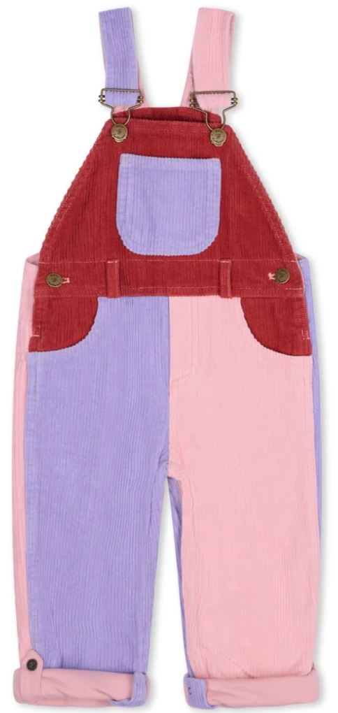 Rosebed Patchwork Corduroy Overalls