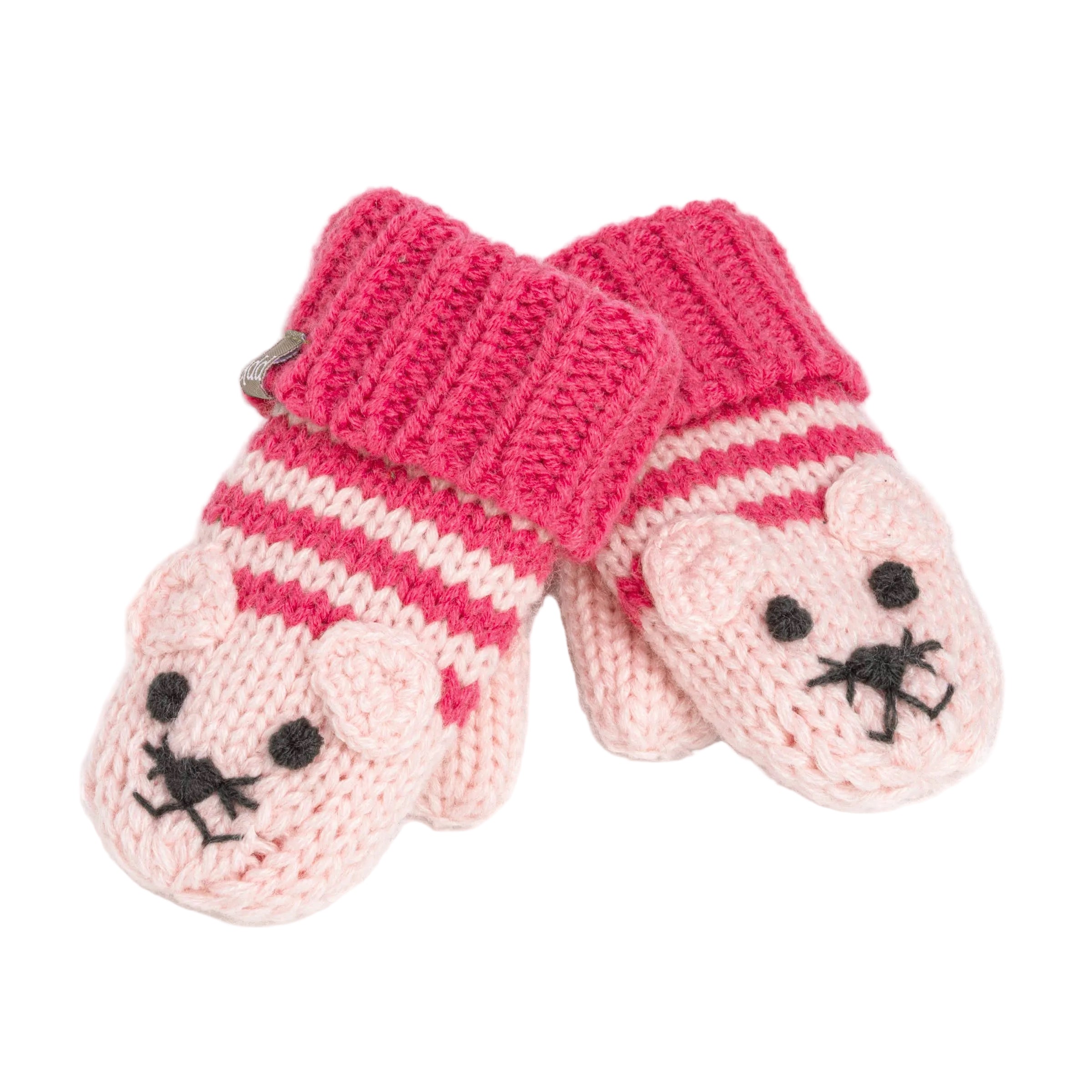 Knit Stripe Cat Mittens