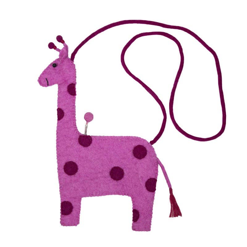 Felted Giraffe Crossobody Purse