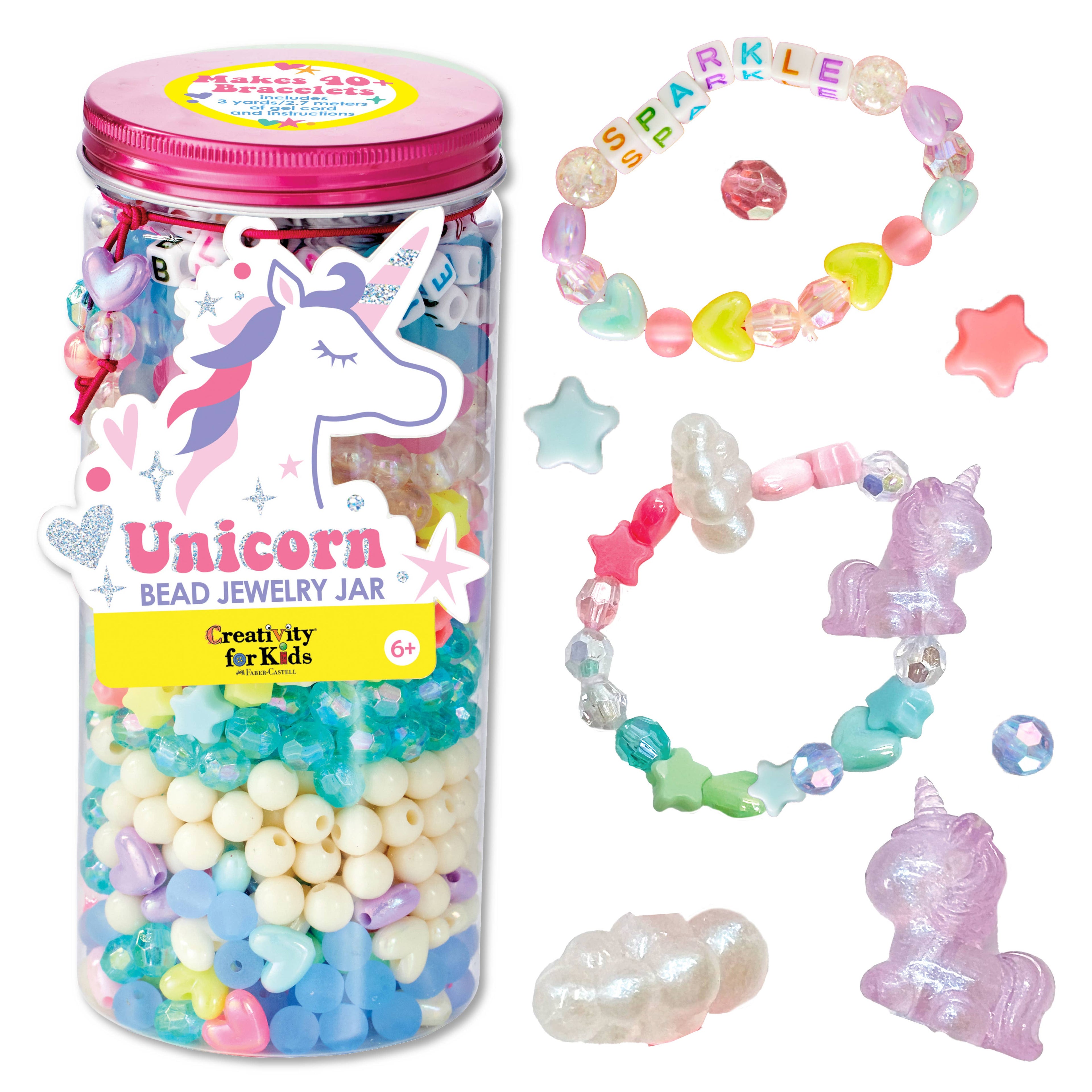 Bead Jewelry Jar Unicorn - DIY Bracelet Craft Kit
