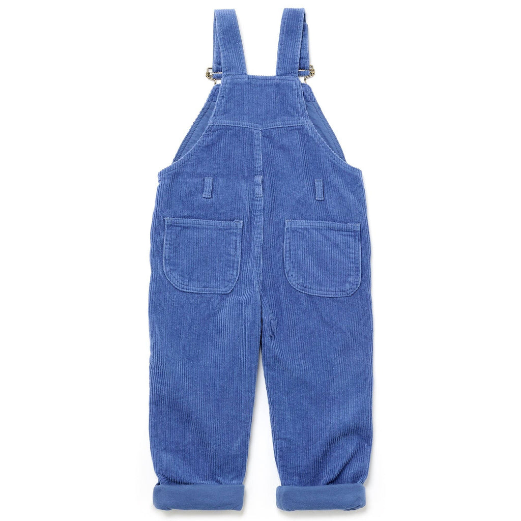 Petrol Blue Chunky Cord Dungarees