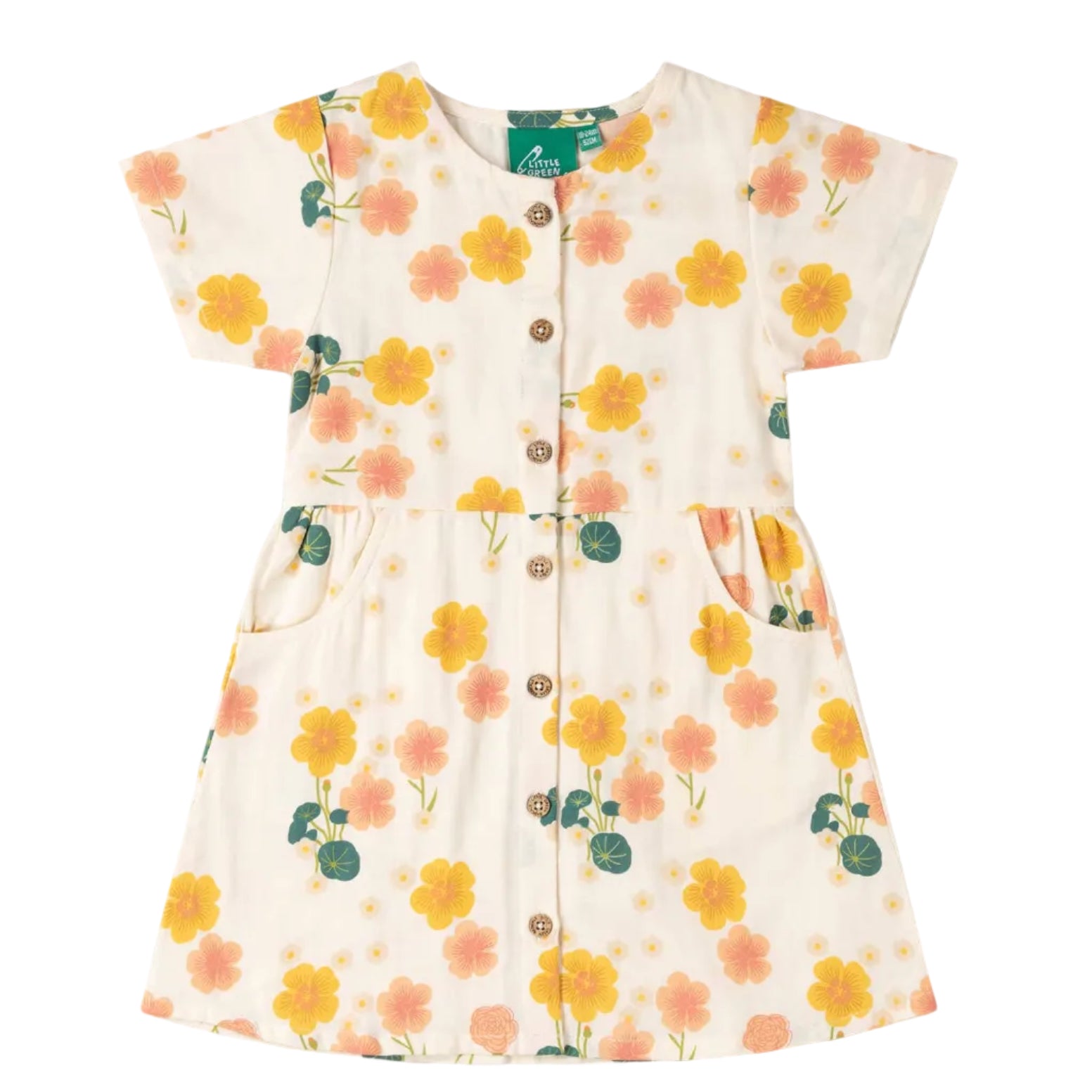 Flora Button Through SS Dress