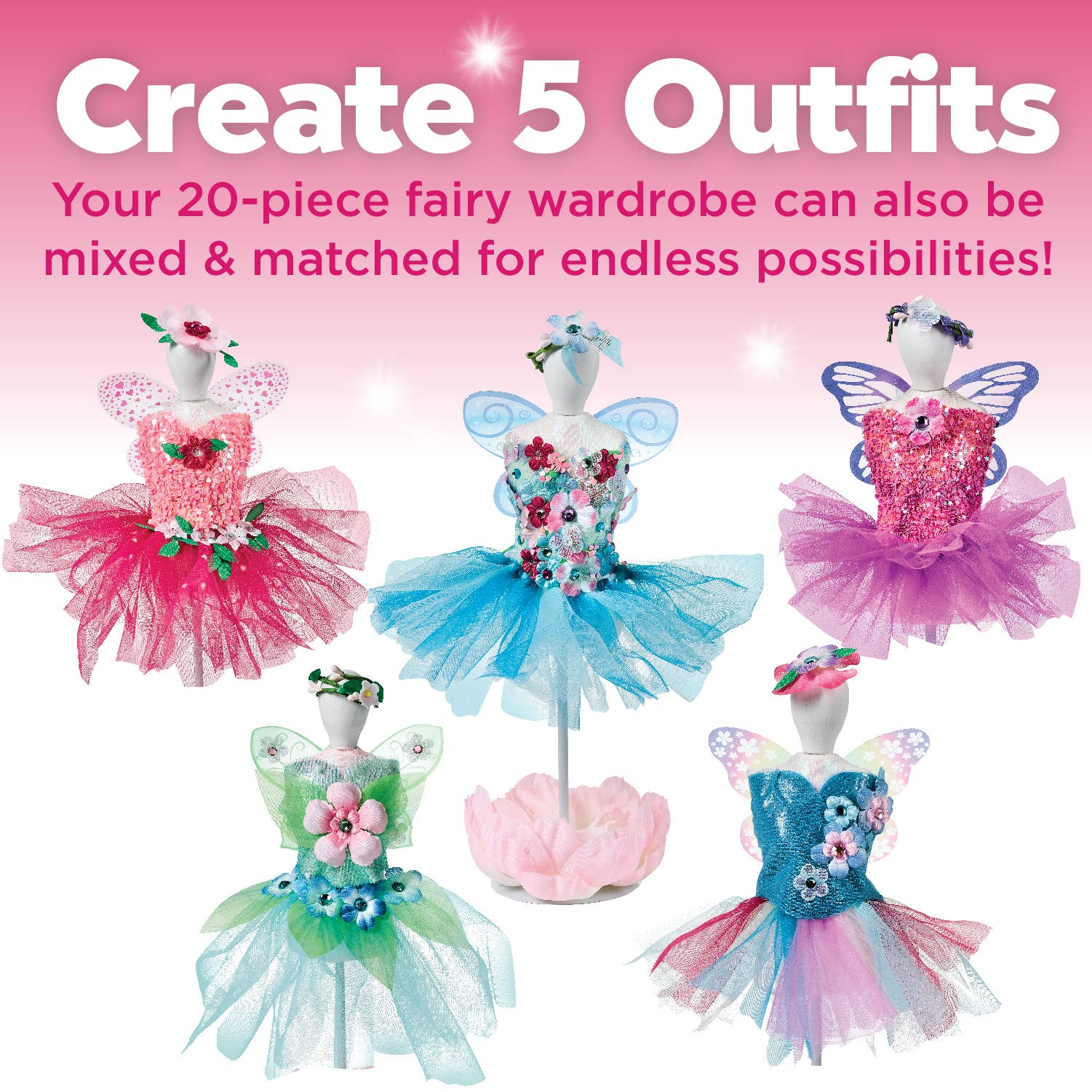 Designed by You Fairy Fashions for Dolls Craft Kit for Kids