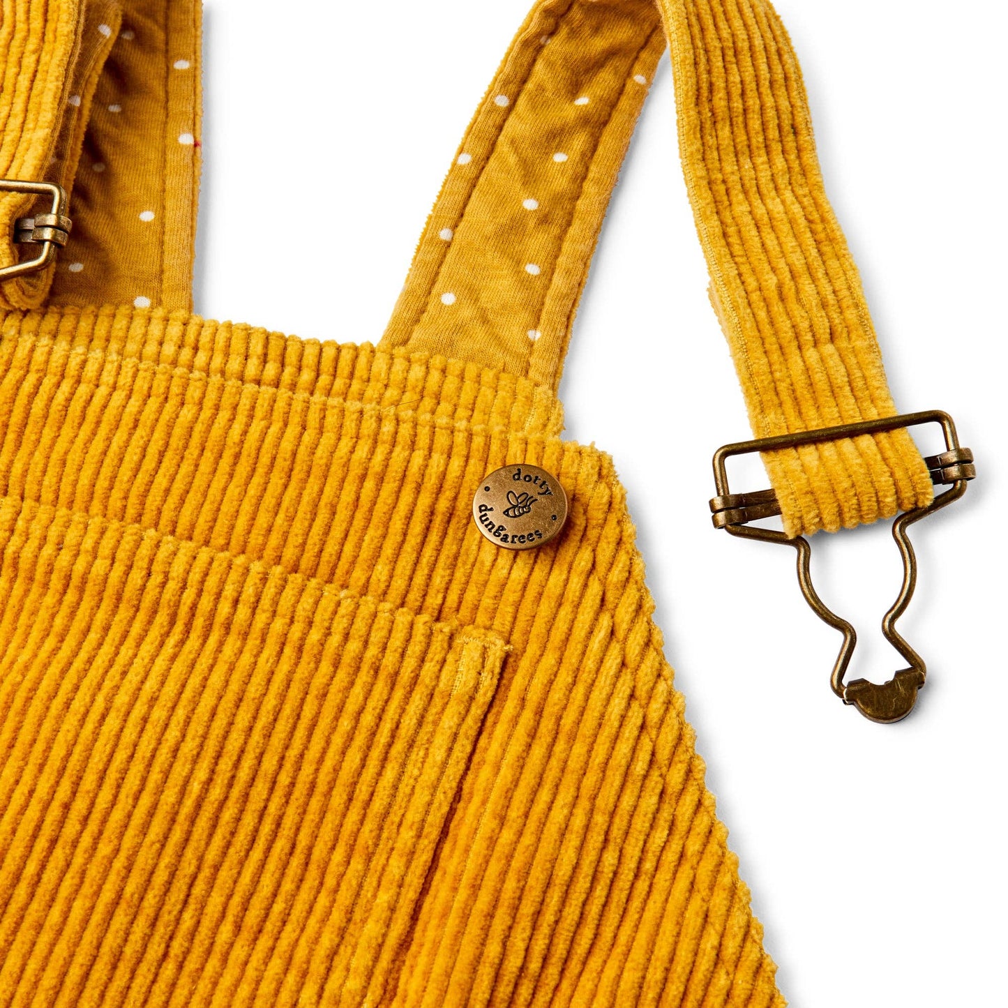 Ochre Chunky Cord Dungarees