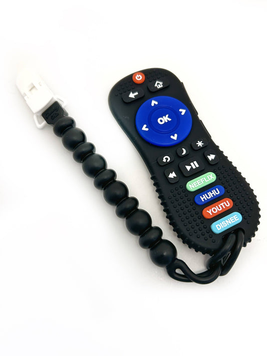 Silicone Teether- Remote Control with a Clip