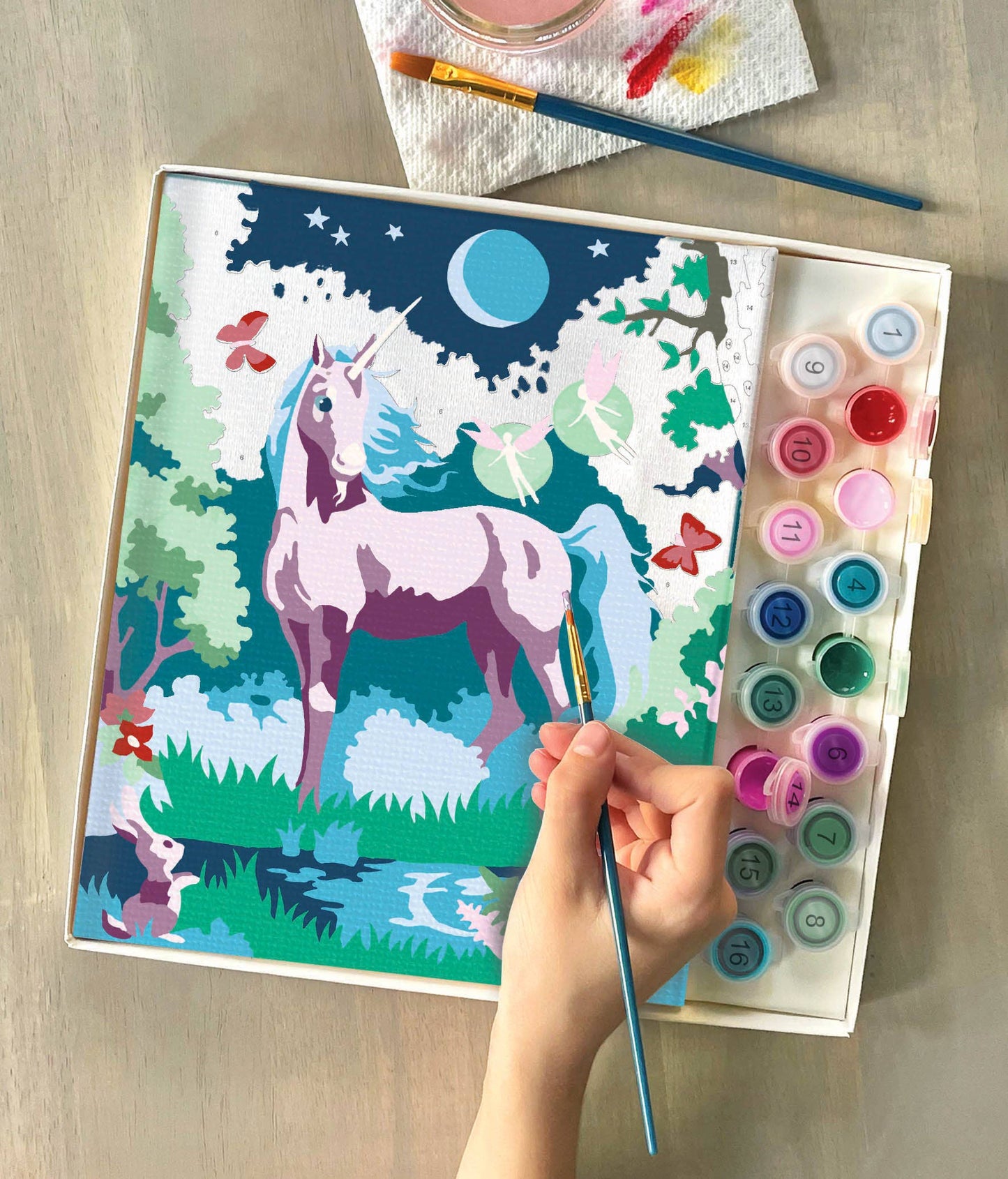 Paint By Numbers Moonlit Unicorn