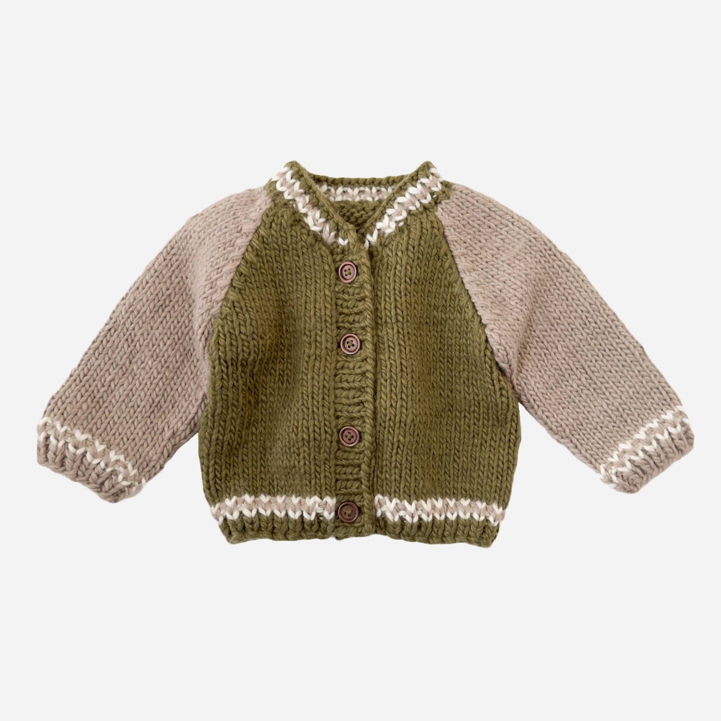 Varsity Cardigan - Moss