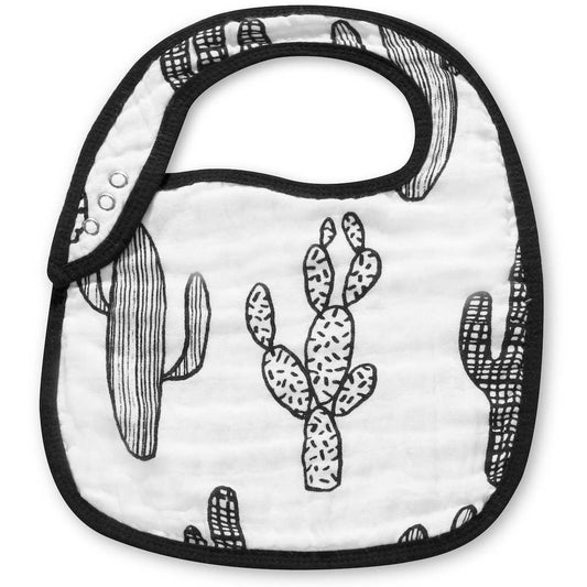 Organic Cotton Muslin Bib - Cactus