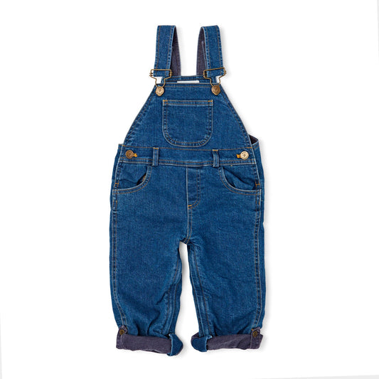 Stonewash Denim Overalls