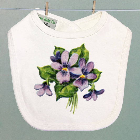 Violets Organic Baby Bib