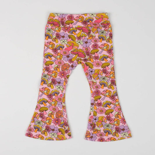 Mushroom Jersey Bell Bottom Flare Pants