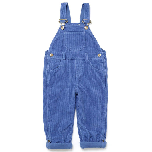 Petrol Blue Chunky Cord Dungarees