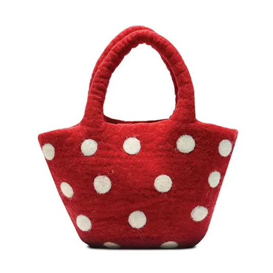 Felted Polka Dot Handbag